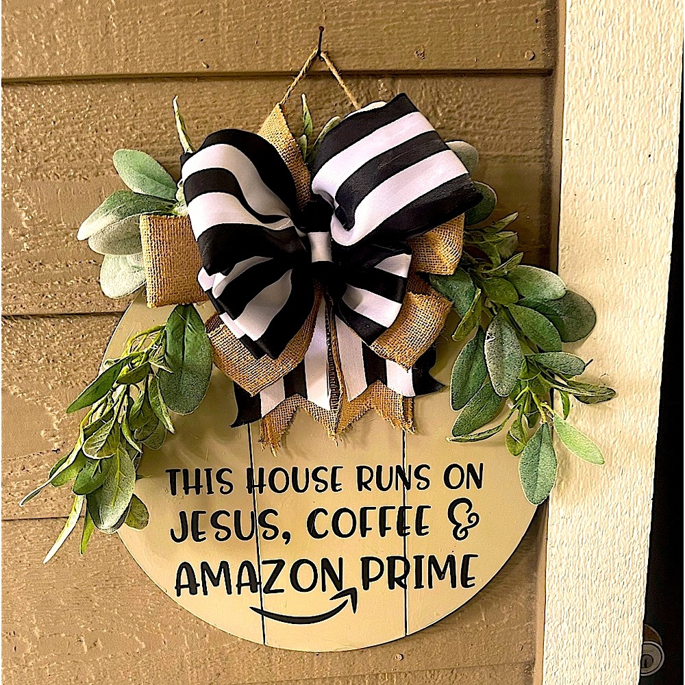 Handmade wooden Hanging front door decor/sign/decorations